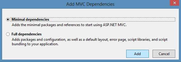 Add MVC Dependency